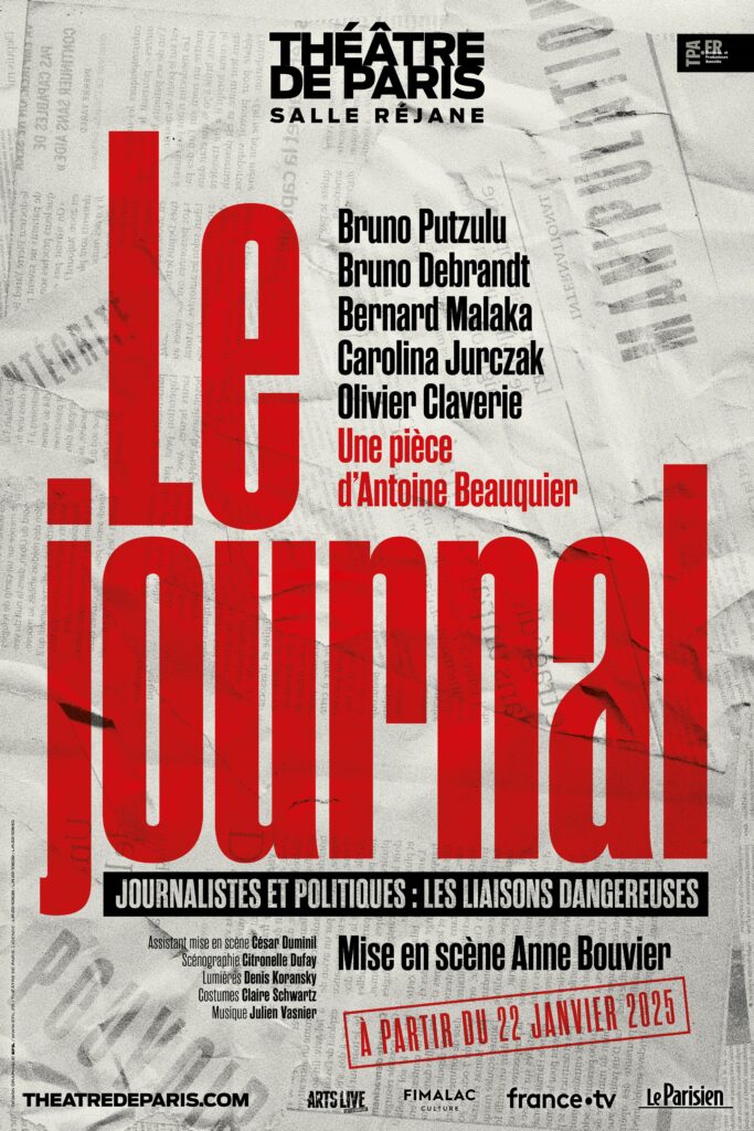 Affiche Le Journal Antoine Beauquier avocat Théâtre de Paris